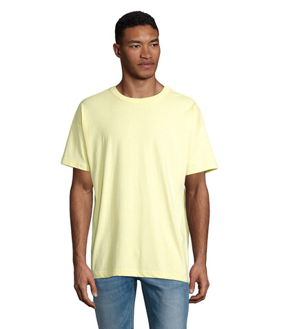 BOXY MEN T-SHIRT OVERSIZE - Hellgelb bedrucken, Art.-Nr. S03806-LY-XXL BOXY MEN T-SHIRT OVERSIZE - Hellgelb bedrucken, Art.-Nr. S03806-LY-XXL