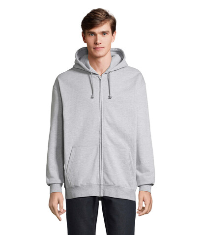 CARTER Full Zip Hoodie - Grau-Melange 2 bedrucken, Art.-Nr. S03812-GY-L CARTER Full Zip Hoodie - Grau-Melange 2 bedrucken, Art.-Nr. S03812-GY-L