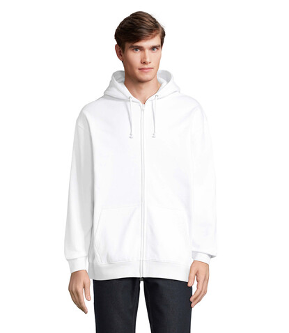 CARTER Full Zip Hoodie - White bedrucken, Art.-Nr. S03812-WH-XXL