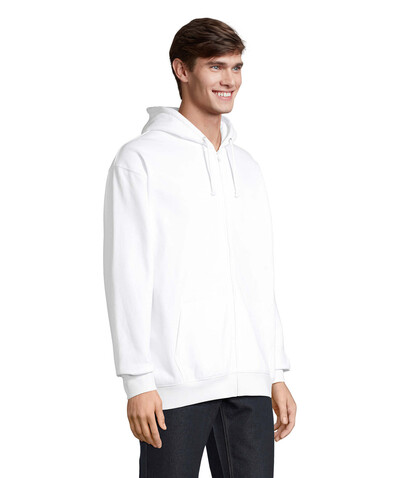 CARTER Full Zip Hoodie - White bedrucken, Art.-Nr. S03812-WH-XXL