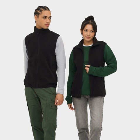 FACTOR BW UNISEX BODYWARMER - Schwarz bedrucken, Art.-Nr. S03822-BK-XXL