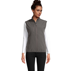 FALCON BW WOMEN BODYWARMER - Anthrazitgrau bedrucken, Art.-Nr. S03826-CR-XXL
