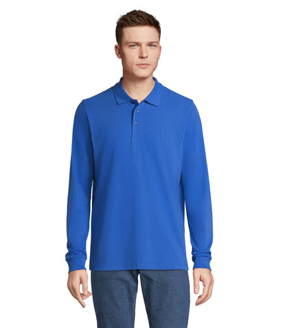 PRIME LSL UNISEX POLO 200 - Royal Blue bedrucken, Art.-Nr. S03983-RB-XS