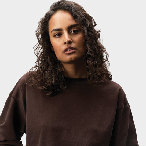 LEGACY OVERSIZED T-SHIRT - Dark Chocolate bedrucken, Art.-Nr. S03996-DC-XS