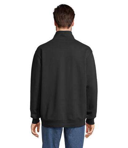 CONRAD Sweater Zip Kragen - Schwarz bedrucken, Art.-Nr. S04234-BK-XXL