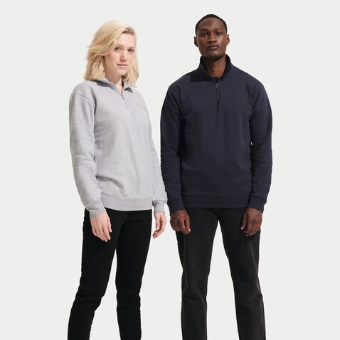 CONRAD Sweater Zip Kragen - French Navy bedrucken, Art.-Nr. S04234-FN-XL