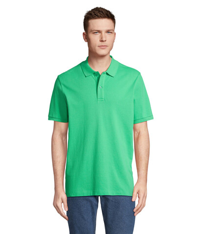 PEGASE Polo Bio 210g - Frühlingsgrün bedrucken, Art.-Nr. S04242-EO-XXL