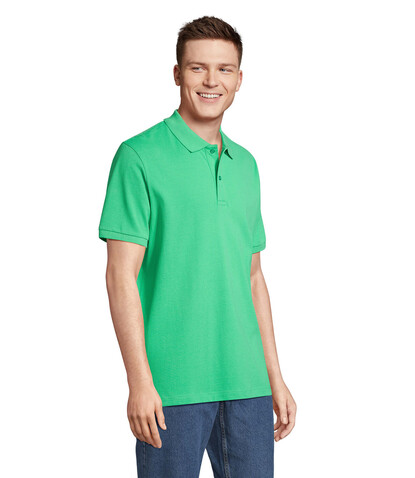PEGASE Polo Bio 210g - Frühlingsgrün bedrucken, Art.-Nr. S04242-EO-XXL
