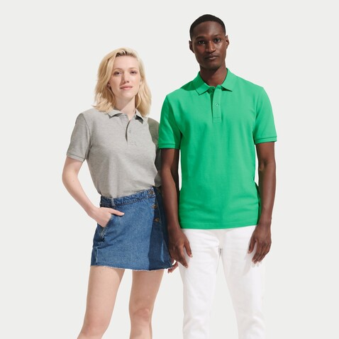 PEGASE Polo Bio 210g - Frühlingsgrün bedrucken, Art.-Nr. S04242-EO-XXL