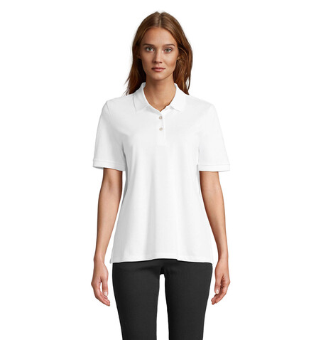 PACIFIC DAMEN POLO - White bedrucken, Art.-Nr. S04440-WH-S
