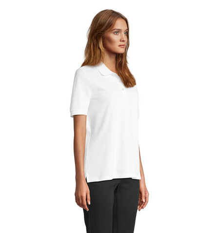 PACIFIC DAMEN POLO - White bedrucken, Art.-Nr. S04440-WH-S