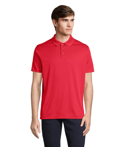 PITCHER UNISEX POLO - Red bedrucken, Art.-Nr. S04442-RD-L PITCHER UNISEX POLO - Red bedrucken, Art.-Nr. S04442-RD-L