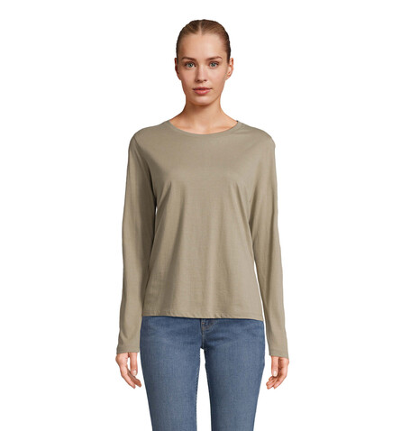 MONARCH DAMEN T-SHIRTS - Khaki bedrucken, Art.-Nr. S04443-KH-L