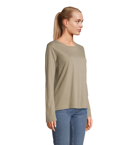 MONARCH DAMEN T-SHIRTS - Khaki bedrucken, Art.-Nr. S04443-KH-L