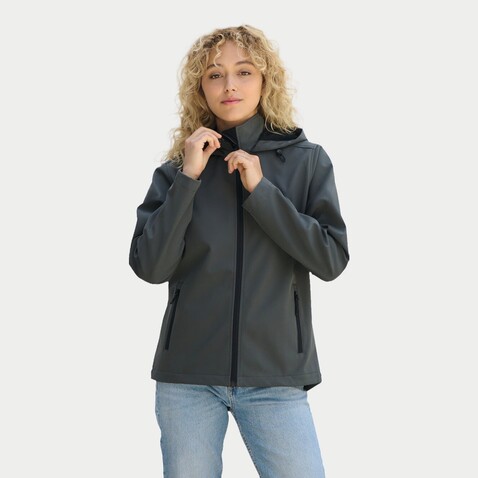 RACE DAMEN-KAPUZENJACKE - Anthrazitgrau bedrucken, Art.-Nr. S04448-CR-XXL RACE DAMEN-KAPUZENJACKE - Anthrazitgrau bedrucken, Art.-Nr. S04448-CR-XXL