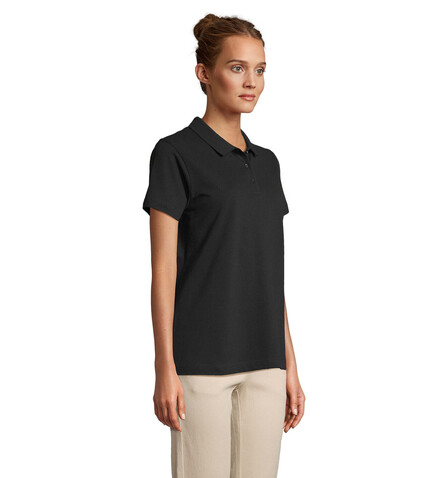 PULSE DAMEN POLO - Schwarz bedrucken, Art.-Nr. S04501-BK-S