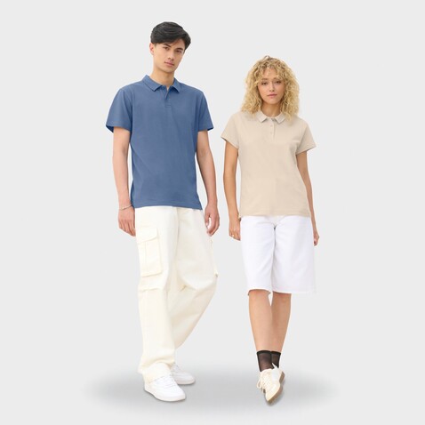 PULSE UNISEX POLO - Denim bedrucken, Art.-Nr. S04502-DM-XXL