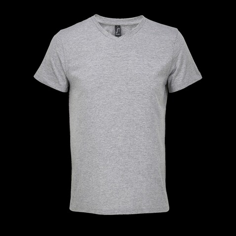 REGENT V V-NECK T-SHIRT - Graue Melange bedrucken, Art.-Nr. S04765-GM-S REGENT V V-NECK T-SHIRT - Graue Melange bedrucken, Art.-Nr. S04765-GM-S