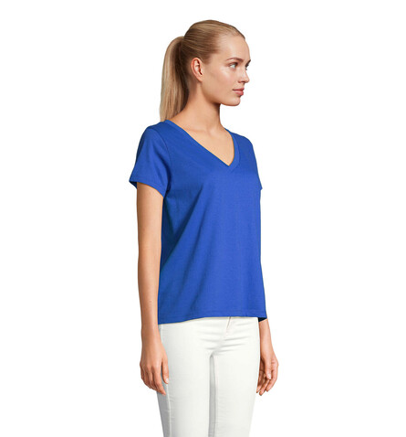 REGENT V T-SHIRT WOMEN - Royal Blue bedrucken, Art.-Nr. S04766-RB-XL REGENT V T-SHIRT WOMEN - Royal Blue bedrucken, Art.-Nr. S04766-RB-XL