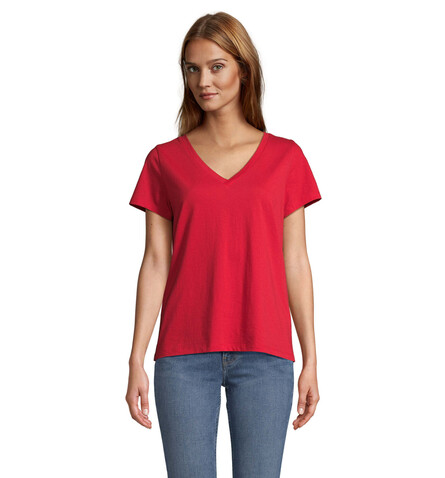 REGENT V T-SHIRT WOMEN - Red bedrucken, Art.-Nr. S04766-RD-M REGENT V T-SHIRT WOMEN - Red bedrucken, Art.-Nr. S04766-RD-M