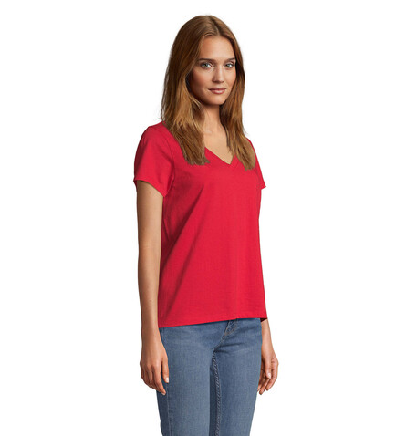 REGENT V T-SHIRT WOMEN - Red bedrucken, Art.-Nr. S04766-RD-M REGENT V T-SHIRT WOMEN - Red bedrucken, Art.-Nr. S04766-RD-M