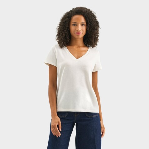 REGENT V T-SHIRT WOMEN - Off-White bedrucken, Art.-Nr. S04766-WW-XS REGENT V T-SHIRT WOMEN - Off-White bedrucken, Art.-Nr. S04766-WW-XS