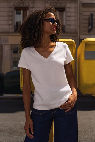 REGENT V T-SHIRT WOMEN - Off-White bedrucken, Art.-Nr. S04766-WW-XS REGENT V T-SHIRT WOMEN - Off-White bedrucken, Art.-Nr. S04766-WW-XS