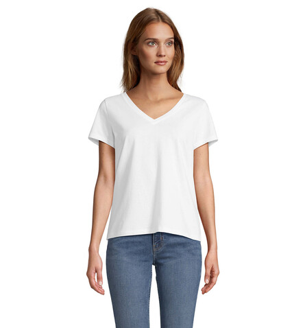 REGENT V T-SHIRT WOMEN - White bedrucken, Art.-Nr. S04766-WH-S REGENT V T-SHIRT WOMEN - White bedrucken, Art.-Nr. S04766-WH-S