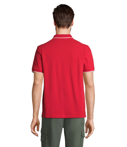 PALERMO POLO-SHIRT - Leuchtend Rot / Weiß bedrucken, Art.-Nr. S04769-KA-XXL PALERMO POLO-SHIRT - Leuchtend Rot / Weiß bedrucken, Art.-Nr. S04769-KA-XXL