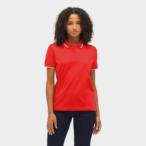 PALERMO POLO-SHIRT - Leuchtend Rot / Weiß bedrucken, Art.-Nr. S04769-KA-XXL PALERMO POLO-SHIRT - Leuchtend Rot / Weiß bedrucken, Art.-Nr. S04769-KA-XXL