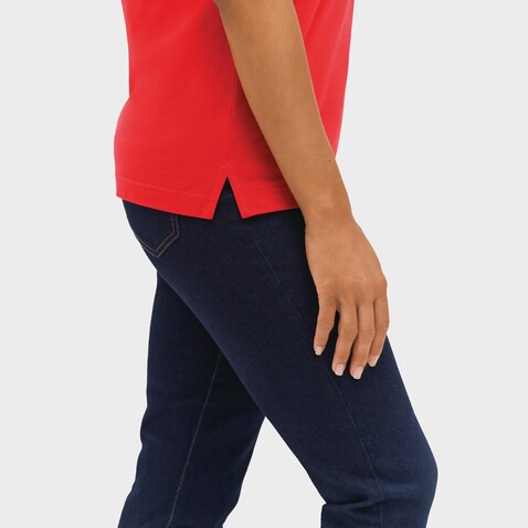 PALERMO POLO-SHIRT - Leuchtend Rot / Weiß bedrucken, Art.-Nr. S04769-KA-XXL PALERMO POLO-SHIRT - Leuchtend Rot / Weiß bedrucken, Art.-Nr. S04769-KA-XXL