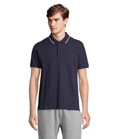 PALERMO POLO-SHIRT - Französische Marine/weiß bedrucken, Art.-Nr. S04769-FW-M PALERMO POLO-SHIRT - Französische Marine/weiß bedrucken, Art.-Nr. S04769-FW-M