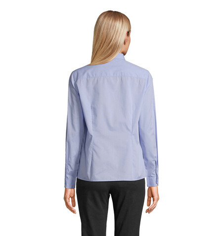 BAILEY WOMEN POPLIN SHIRT - Sky Blue bedrucken, Art.-Nr. S04771-SK-XL