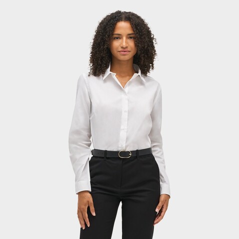 BAILEY WOMEN POPLIN SHIRT - White bedrucken, Art.-Nr. S04771-WH-XXL BAILEY WOMEN POPLIN SHIRT - White bedrucken, Art.-Nr. S04771-WH-XXL
