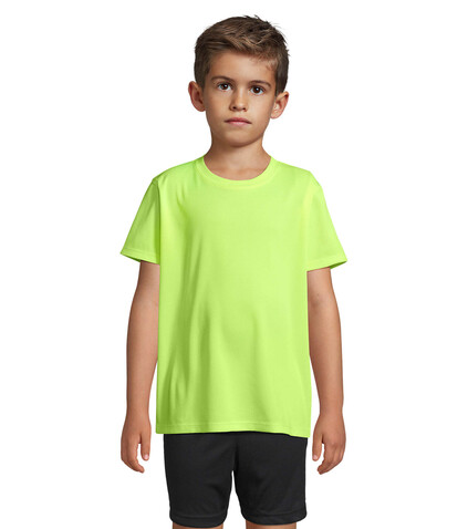 SPRINT KIDS SPORTS T-SHIRT - Neon Yellow bedrucken, Art.-Nr. S04773-NE-XL SPRINT KIDS SPORTS T-SHIRT - Neon Yellow bedrucken, Art.-Nr. S04773-NE-XL