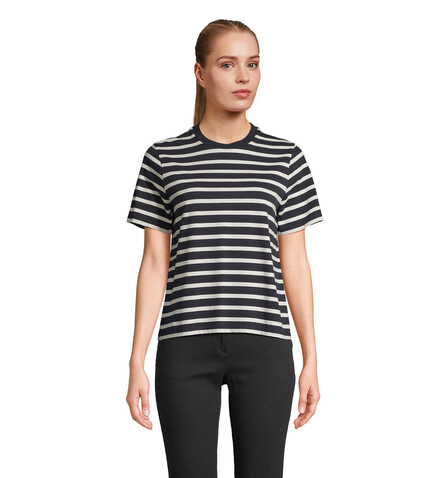 LEGEND DAMEN-T-SHIRT - Navy|Off White bedrucken, Art.-Nr. S04776-BH-S LEGEND DAMEN-T-SHIRT - Navy|Off White bedrucken, Art.-Nr. S04776-BH-S