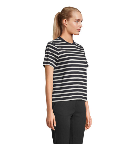 LEGEND DAMEN-T-SHIRT - Navy|Off White bedrucken, Art.-Nr. S04776-BH-S LEGEND DAMEN-T-SHIRT - Navy|Off White bedrucken, Art.-Nr. S04776-BH-S