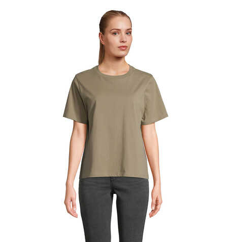 LEGEND DAMEN-T-SHIRT - Khaki bedrucken, Art.-Nr. S04776-KH-M LEGEND DAMEN-T-SHIRT - Khaki bedrucken, Art.-Nr. S04776-KH-M