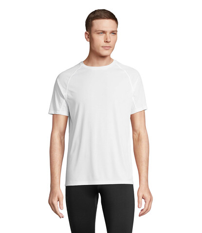 VORTEX RAGLAN T-SHIRT - White bedrucken, Art.-Nr. S04787-WH-M