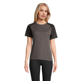 VORTEX WOMEN RAGLAN T-SHIRT - Black/Charcoal Grey bedrucken, Art.-Nr. S04788-BI-XXL