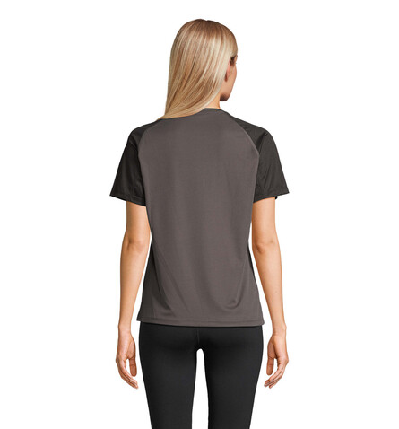VORTEX WOMEN RAGLAN T-SHIRT - Black/Charcoal Grey bedrucken, Art.-Nr. S04788-BI-XL VORTEX WOMEN RAGLAN T-SHIRT - Black/Charcoal Grey bedrucken, Art.-Nr. S04788-BI-XL