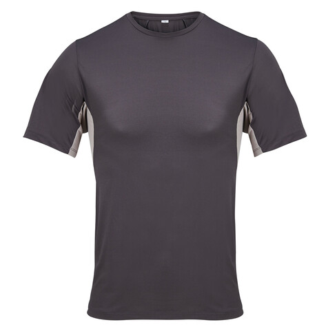 STORM SPORTS T-SHIRT - Dunkelgrau/Hellgrau bedrucken, Art.-Nr. S04810-DL-M