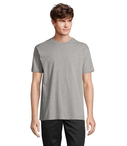 CLIFF OPEN-END T-SHIRT - Grau-Melange 2 bedrucken, Art.-Nr. S04813-GY-L