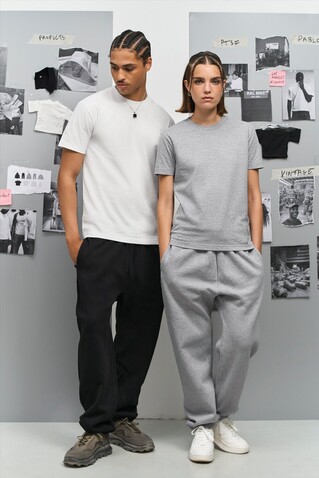 CLIFF OPEN-END T-SHIRT - Grau-Melange 2 bedrucken, Art.-Nr. S04813-GY-L