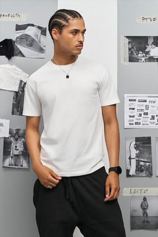 CLIFF OPEN-END T-SHIRT - White bedrucken, Art.-Nr. S04813-WH-XL CLIFF OPEN-END T-SHIRT - White bedrucken, Art.-Nr. S04813-WH-XL