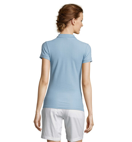 PEOPLE DAMEN POLO 210g - Sky Blue Pique bedrucken, Art.-Nr. S11310-SP-XL