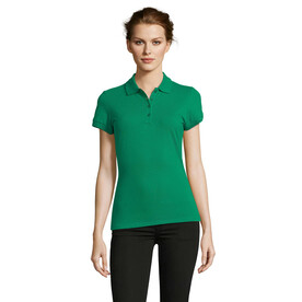 PEOPLE DAMEN POLO 210g - Kelly Green bedrucken, Art.-Nr. S11310-KG-XXL