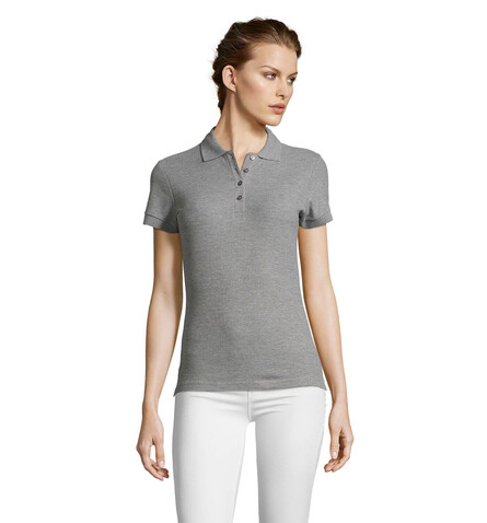 PEOPLE DAMEN POLO 210g - Grau-Melange 2 bedrucken, Art.-Nr. S11310-GY-M PEOPLE DAMEN POLO 210g - Grau-Melange 2 bedrucken, Art.-Nr. S11310-GY-M