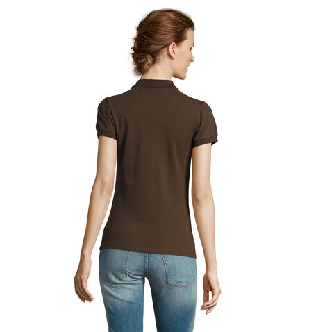 PEOPLE DAMEN POLO 210g - Chocolate bedrucken, Art.-Nr. S11310-CH-S