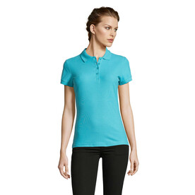 PEOPLE DAMEN POLO 210g - Atoll-Blau bedrucken, Art.-Nr. S11310-AL-XXL